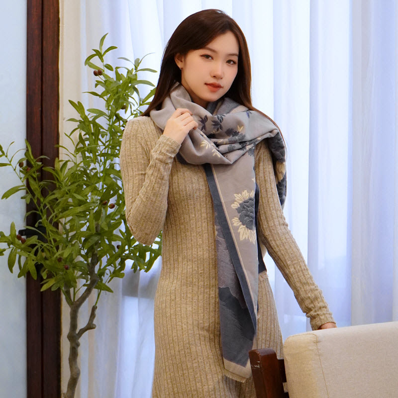 Khăn quàng cổ cao cấp len Cashmere cho nữ KQ-WD24 dễ phối đồ