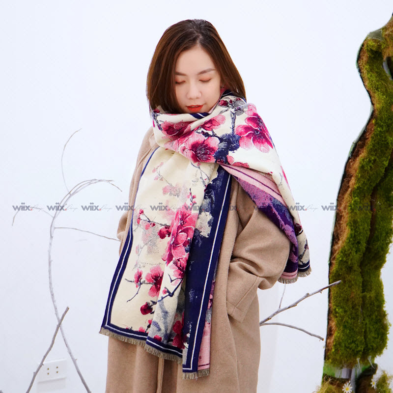 Khăn quàng cổ cao cấp len Cashmere cho nữ KQ-WD30 sang trọng