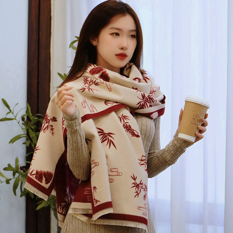 Khăn quàng cổ cao cấp len Cashmere cho nữ KQ-WD34 thiết kế thanh lịch